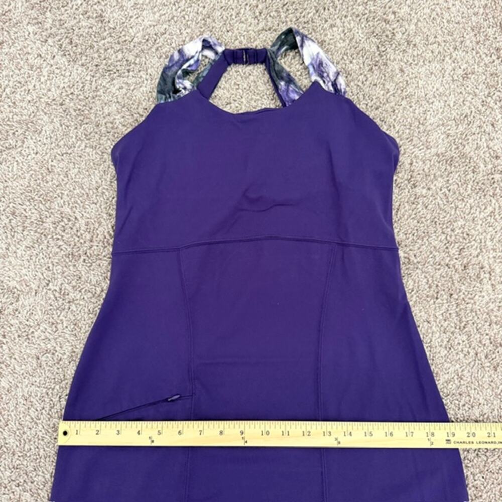 Athleta Scarlet Dress Women Medium Purple Halter Racerback-Style Athletic Beach - Picture 4 of 12